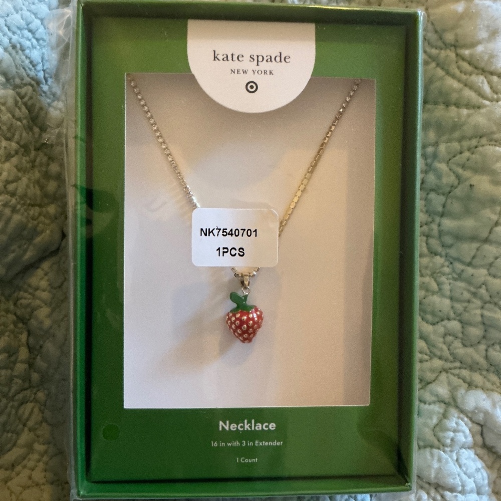Kate Spade x Target Strawberry Charm Tennis Necklace (Ship Ready!)